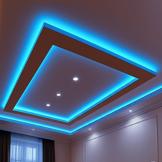 Esentepe gergi tavan ustası – Led isikli örneği